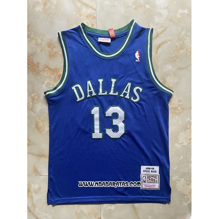 Camiseta Nino Dallas Mavericks Steve Nash #13 Mitchell & Ness 1998-99 Azul